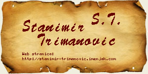 Stanimir Trimanović vizit kartica